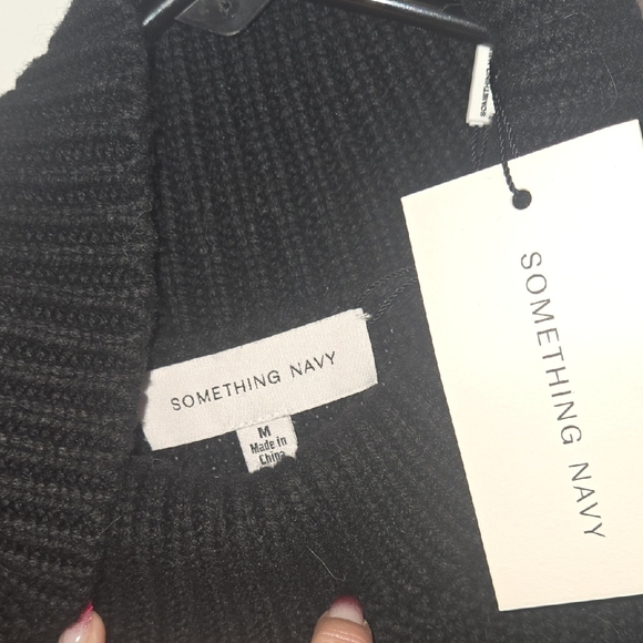 Something Navy Black Ribbed Mini Dress - Picture 6 of 6